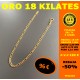 Pulsera 3X1 6 Caras 3,00 mm ORO 18 Kilates 