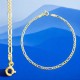 COLLAR 3X1 TC 6 CARAS ORO 18 Kilates 3.00 mm 20 cm