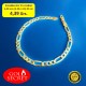 Pulsera 3X1 TC 6 CARAS 6.50 mm 20 cm ORO 18 Kilates