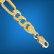 Pulsera 3X1 TC 6 CARAS 8.00 mm 21 cm ORO 18 Kilates