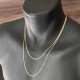 Collar ANCLA BANANA 2.50 mm 50 cm ORO 18 Kilates