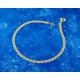 PULSERA CD ANCLA 3.00 MM 18 CM ORO 18 Kilates